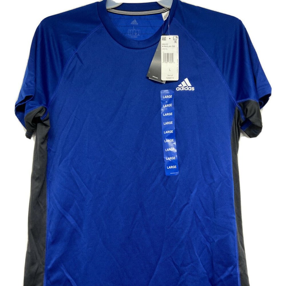 Adidas Men’s Raglan Tee Color Croyal Size Large